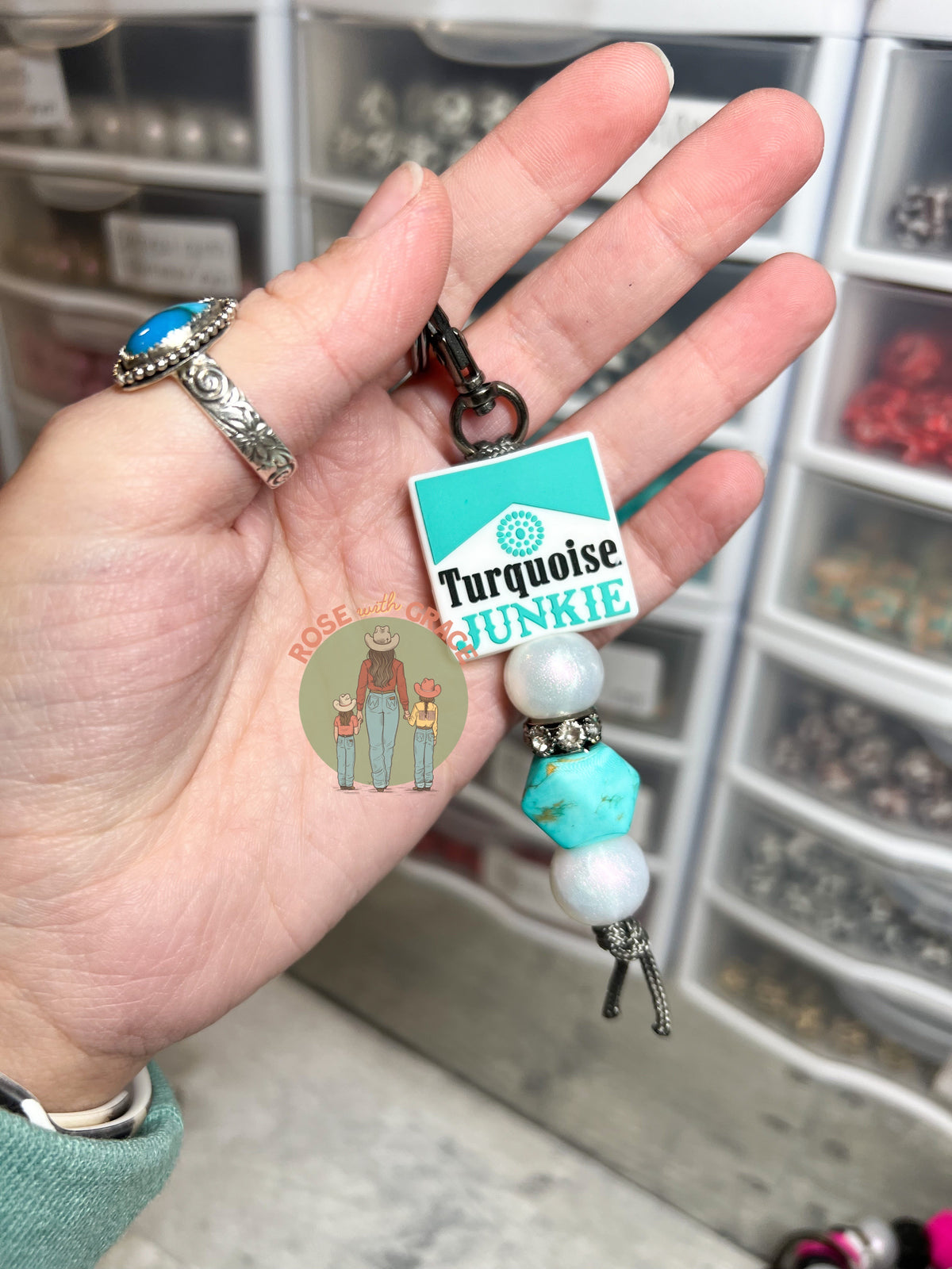Turquoise Junkie Mini Keychain