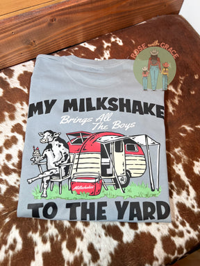 Cow Milkshake Exclusive- Comfort Colors Shirt (Pocket & Back Design)