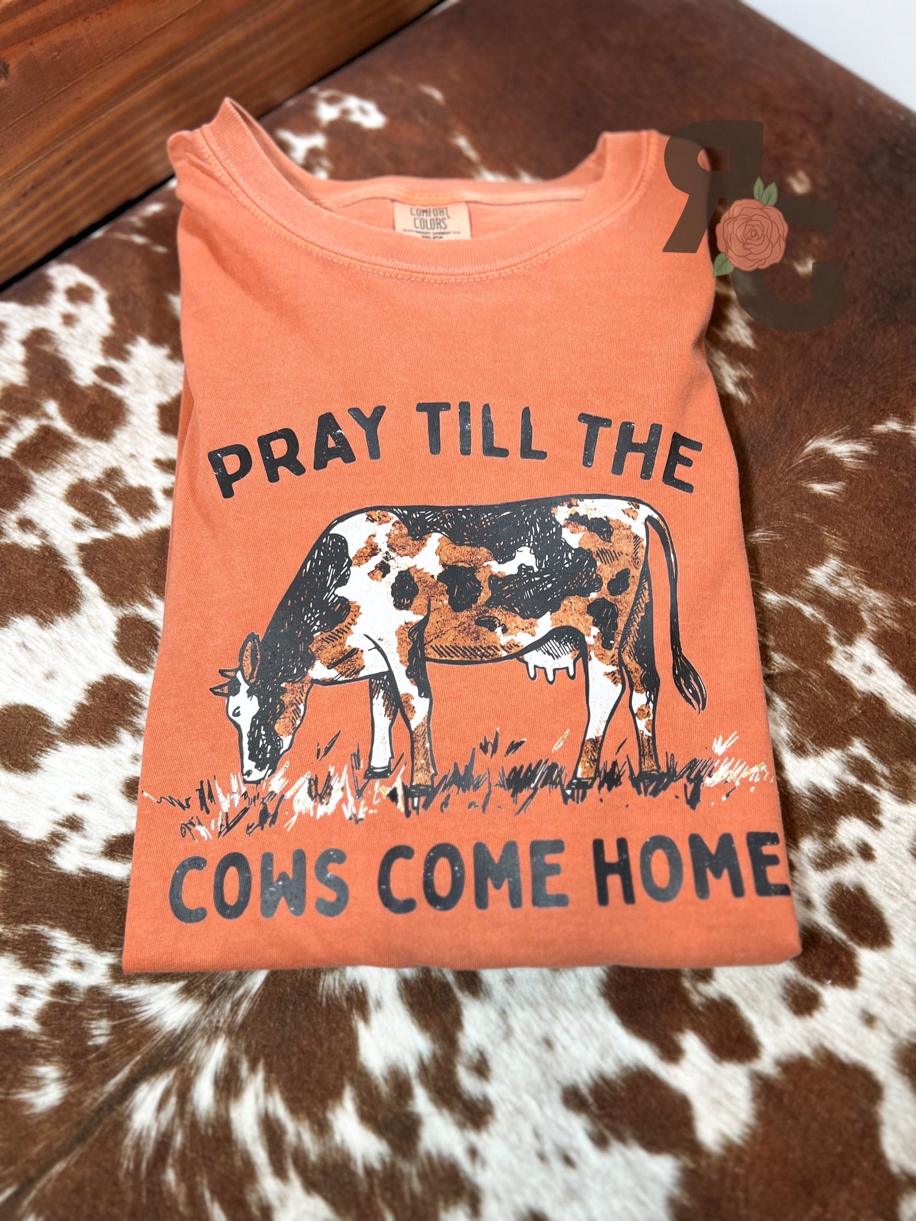 Pray Till The Cows Come Home - Comfort Colors T-Shirt