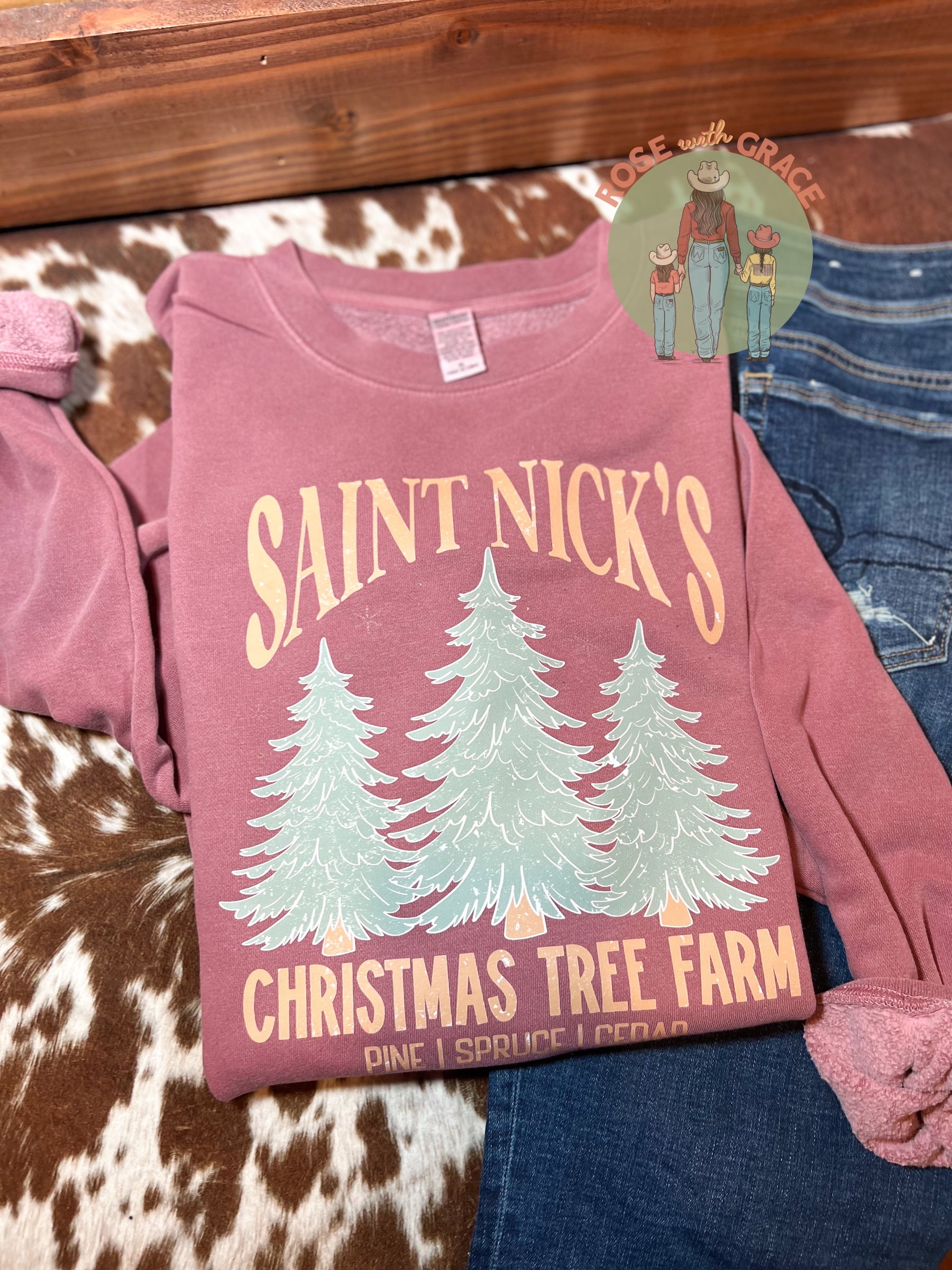 Saint Nick's Christmas Tree Farm - Independent Trading Co Crewneck