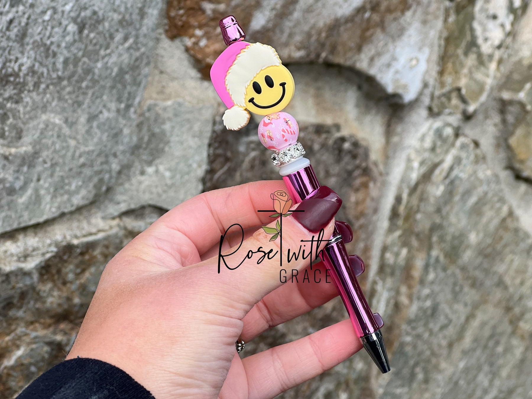 Happy Pink Santa