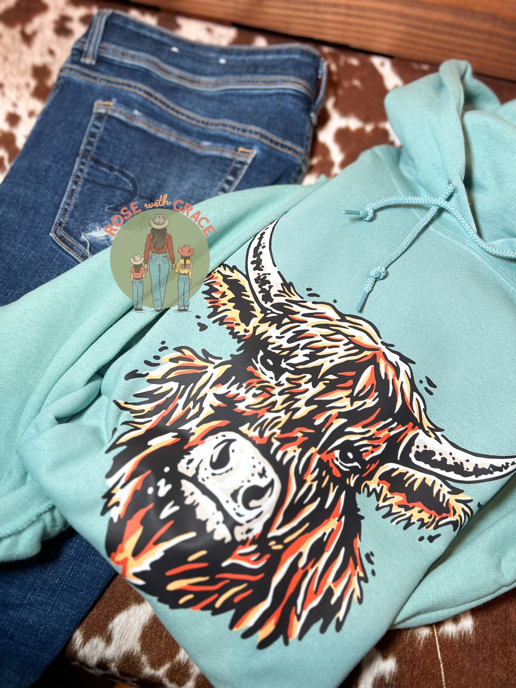 RWG Highland Cow - Shirt or Sweatshirt *YOU PICK COLOR*