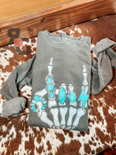 Rockin' Turquoise Skelli - Independent Trading Co Crewneck Sweatshirt Rose with Grace LLC