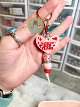 Here for the Red Flags Mini Keychain