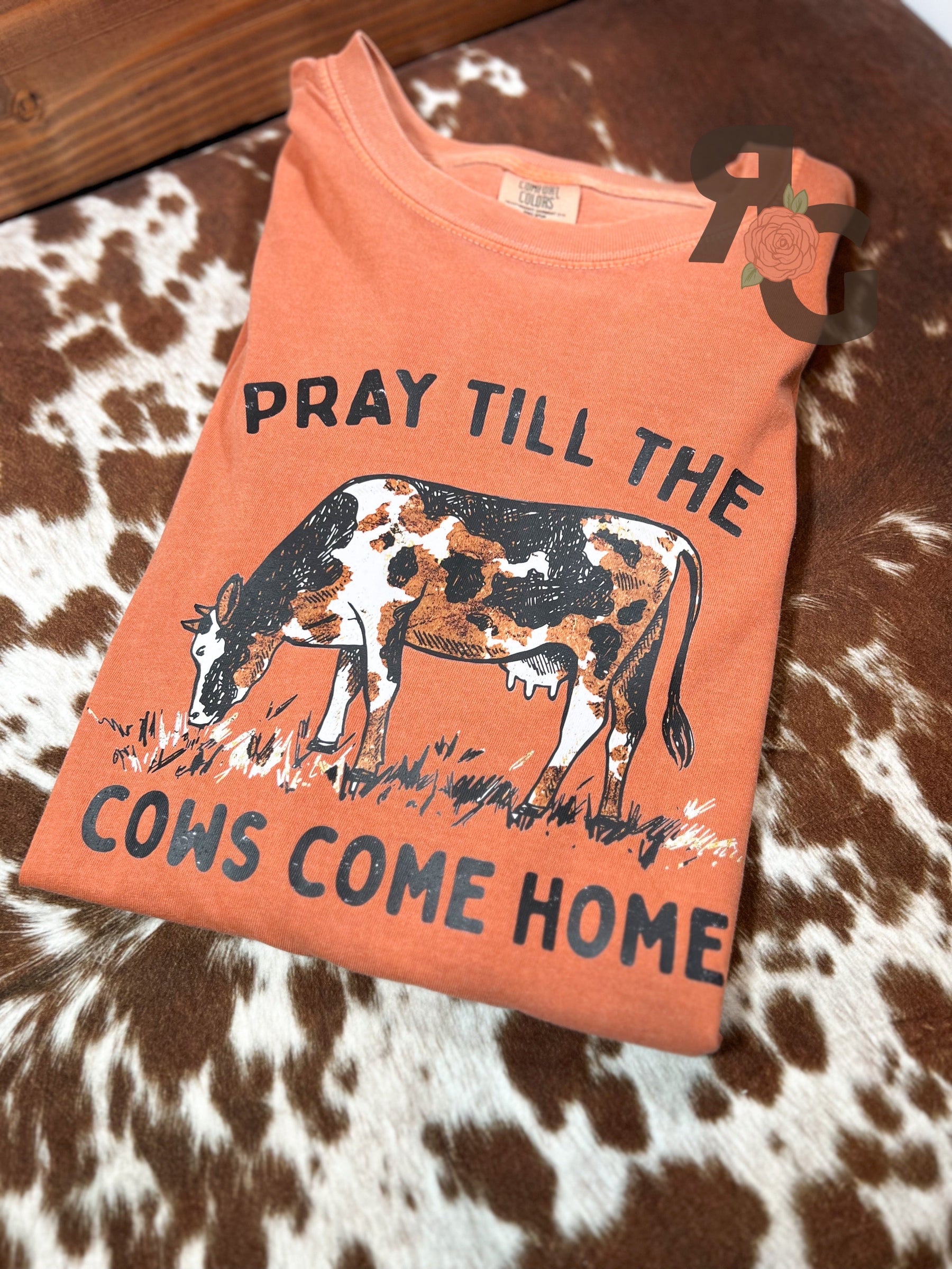 Pray Till The Cows Come Home - Shirt or Sweatshirt *YOU PICK COLOR*