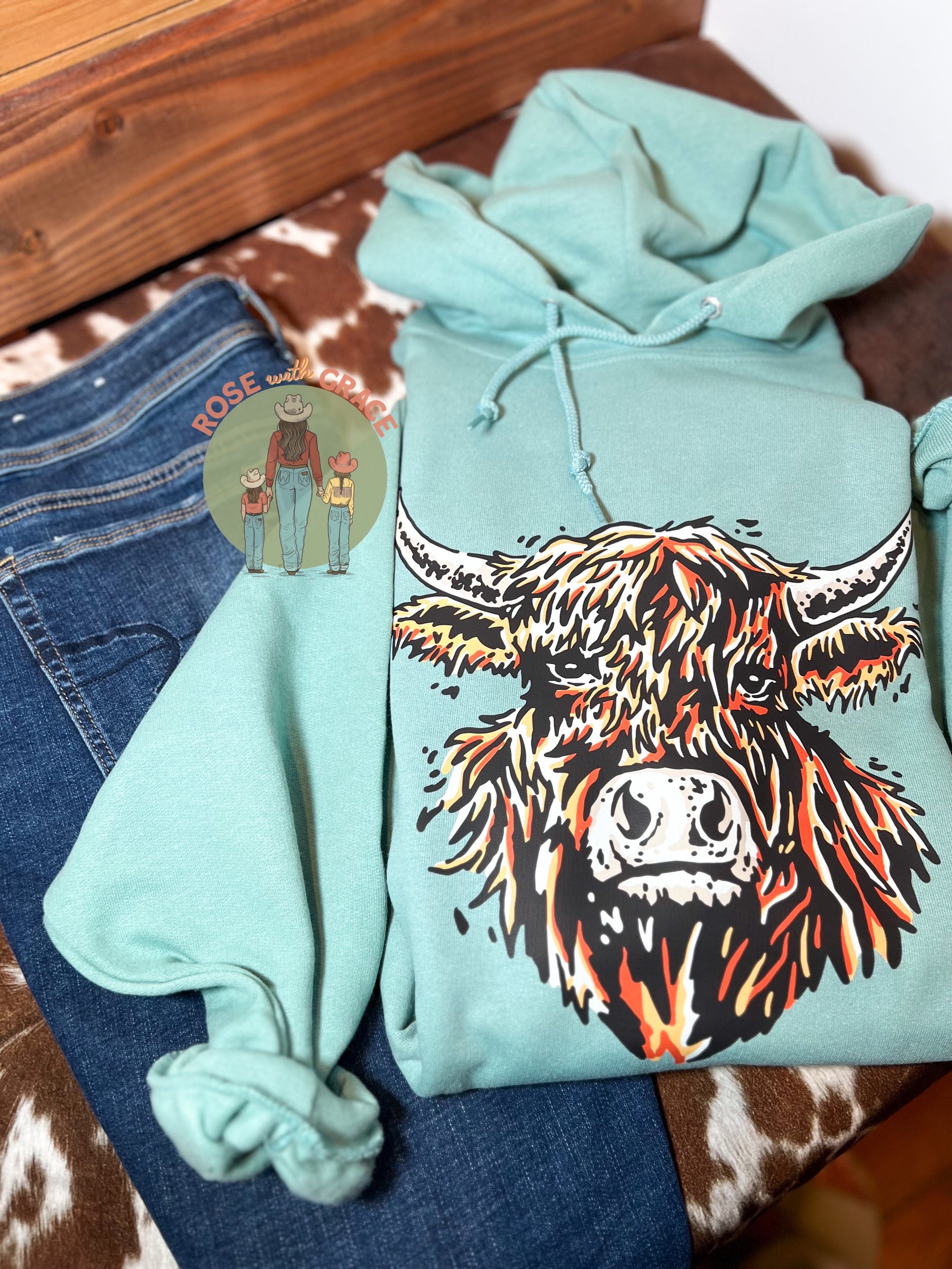 RWG Highland Cow - Shirt or Sweatshirt *YOU PICK COLOR*