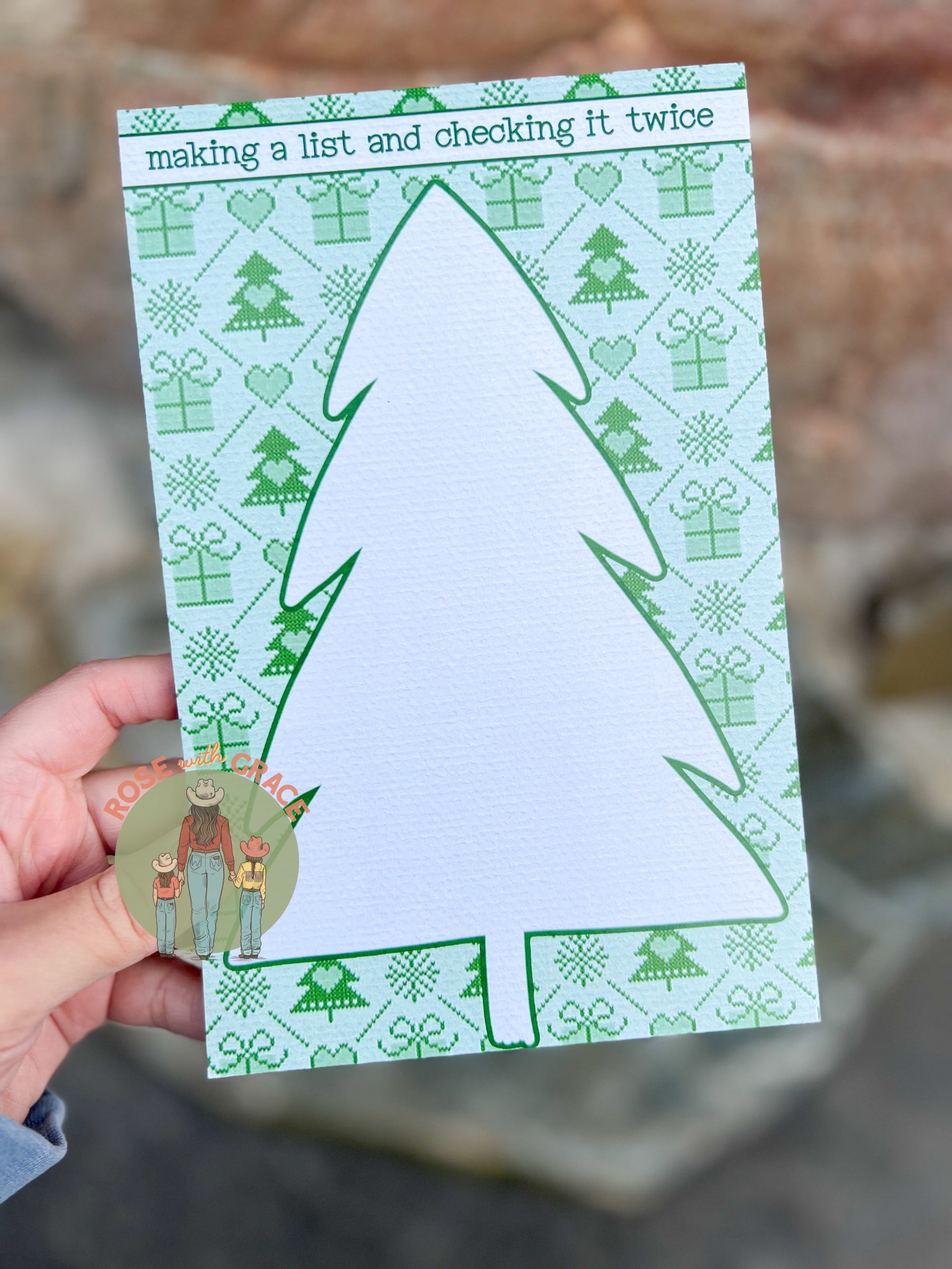 Making a List Christmas Notepad