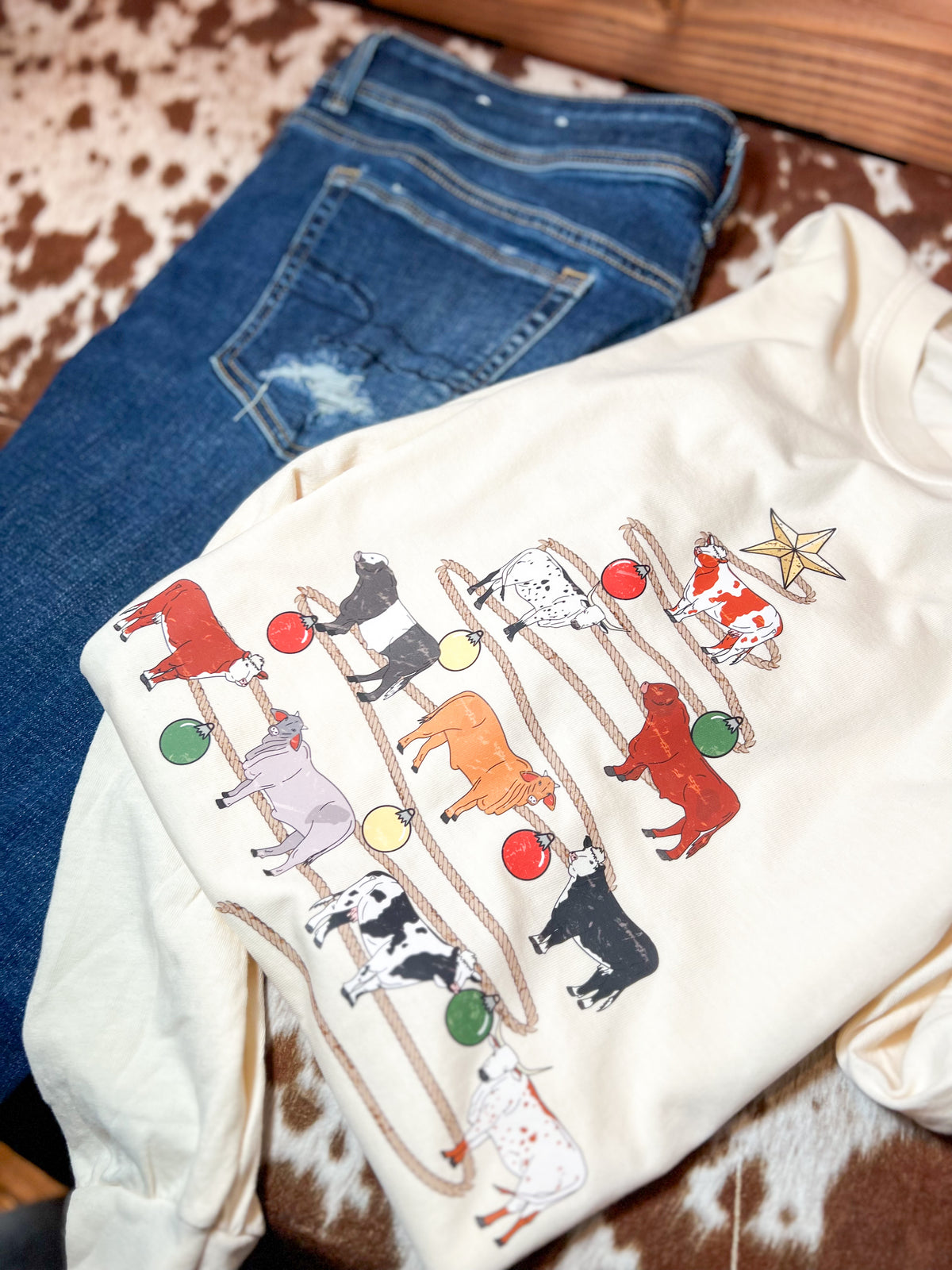 Cow Christmas Tree - Comfort Colors T-Shirt