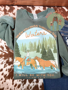 Isaiah 43: 2 -Independent Trading Co Crewneck Sweatshirt