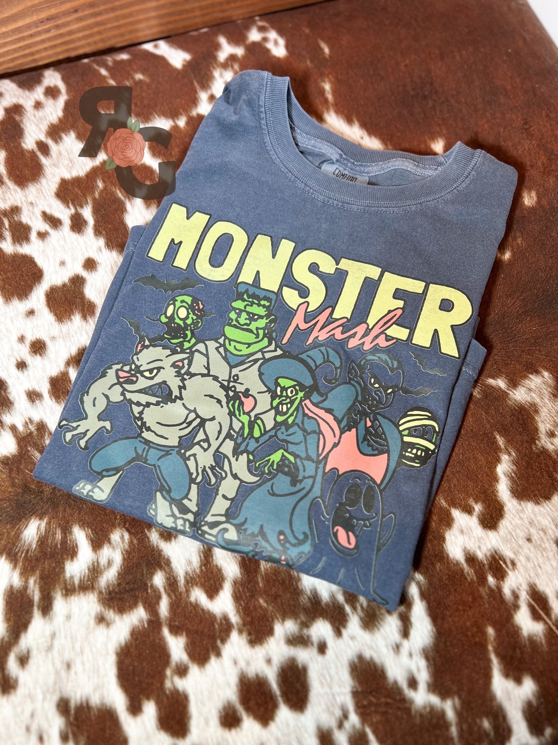 Monster Mash YOUTH - Comfort Colors T-Shirt Rose with Grace LLC