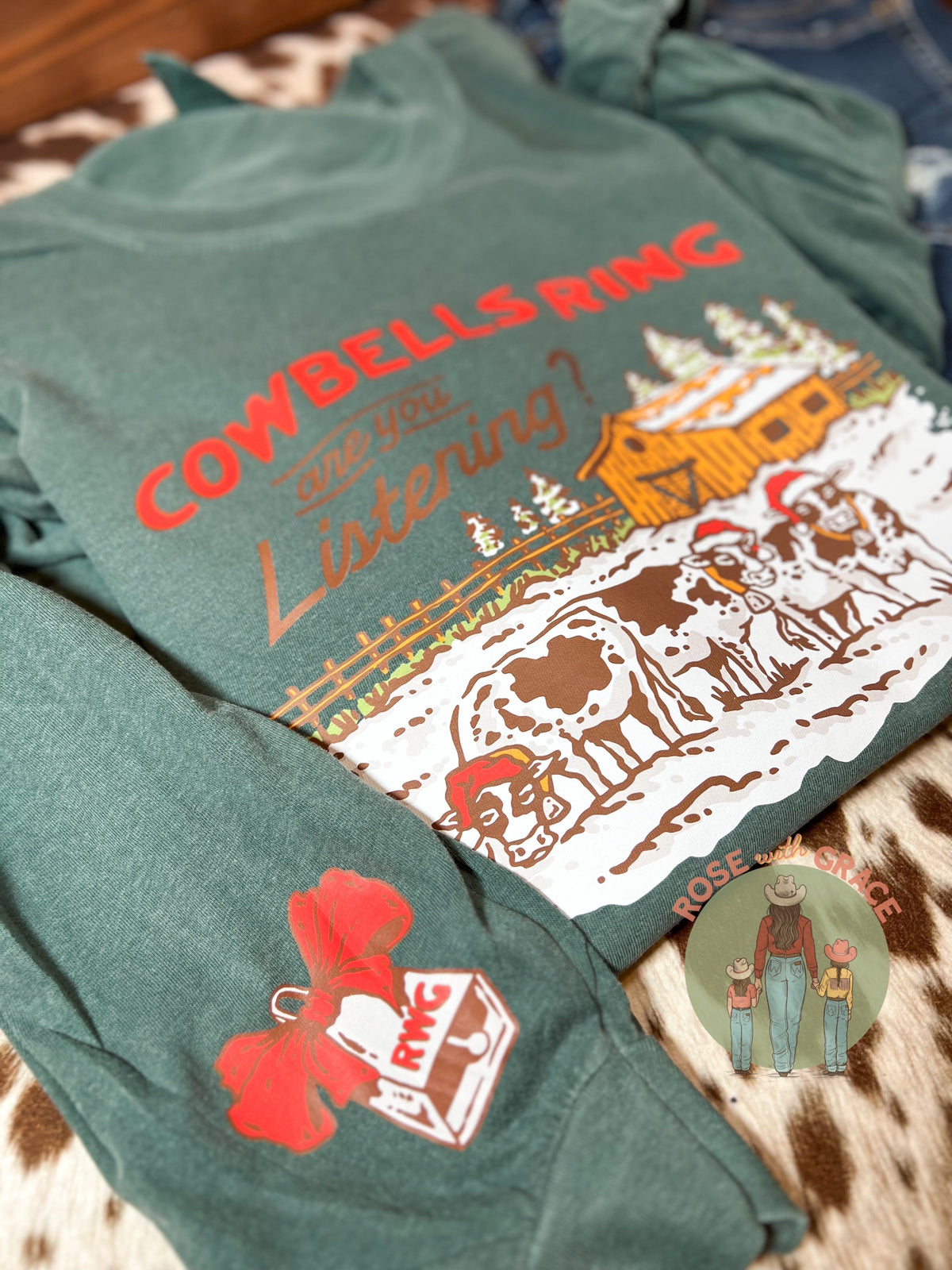 Cowbells Ring - Long Sleeve Comfort Colors Shirt