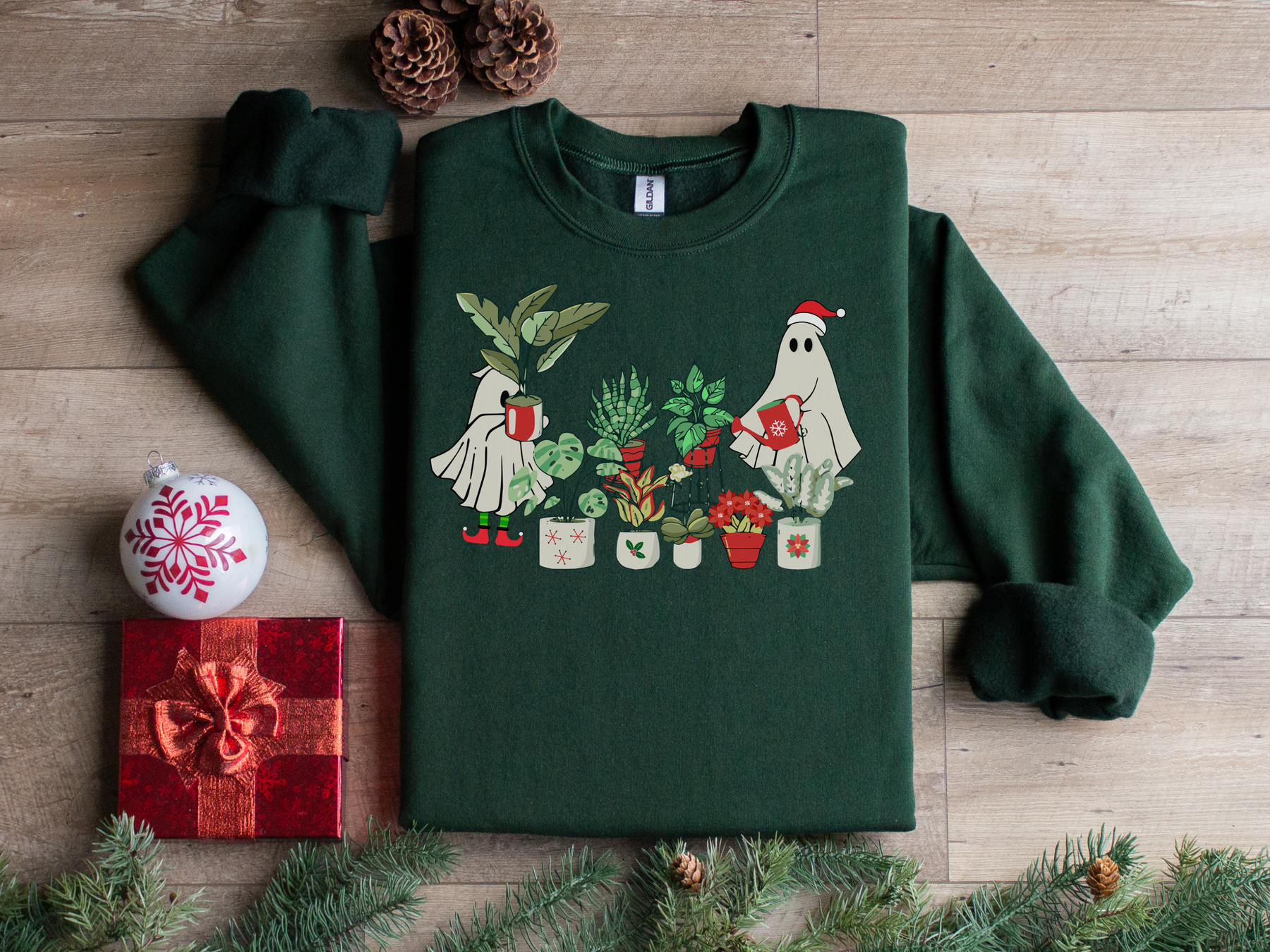 Ghost Plant Christmas - 2 COLOR OPTIONS Crewneck Sweatshirt