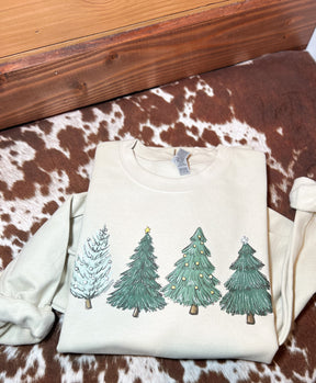 Classic Christmas Trees Crewneck Sweatshirt