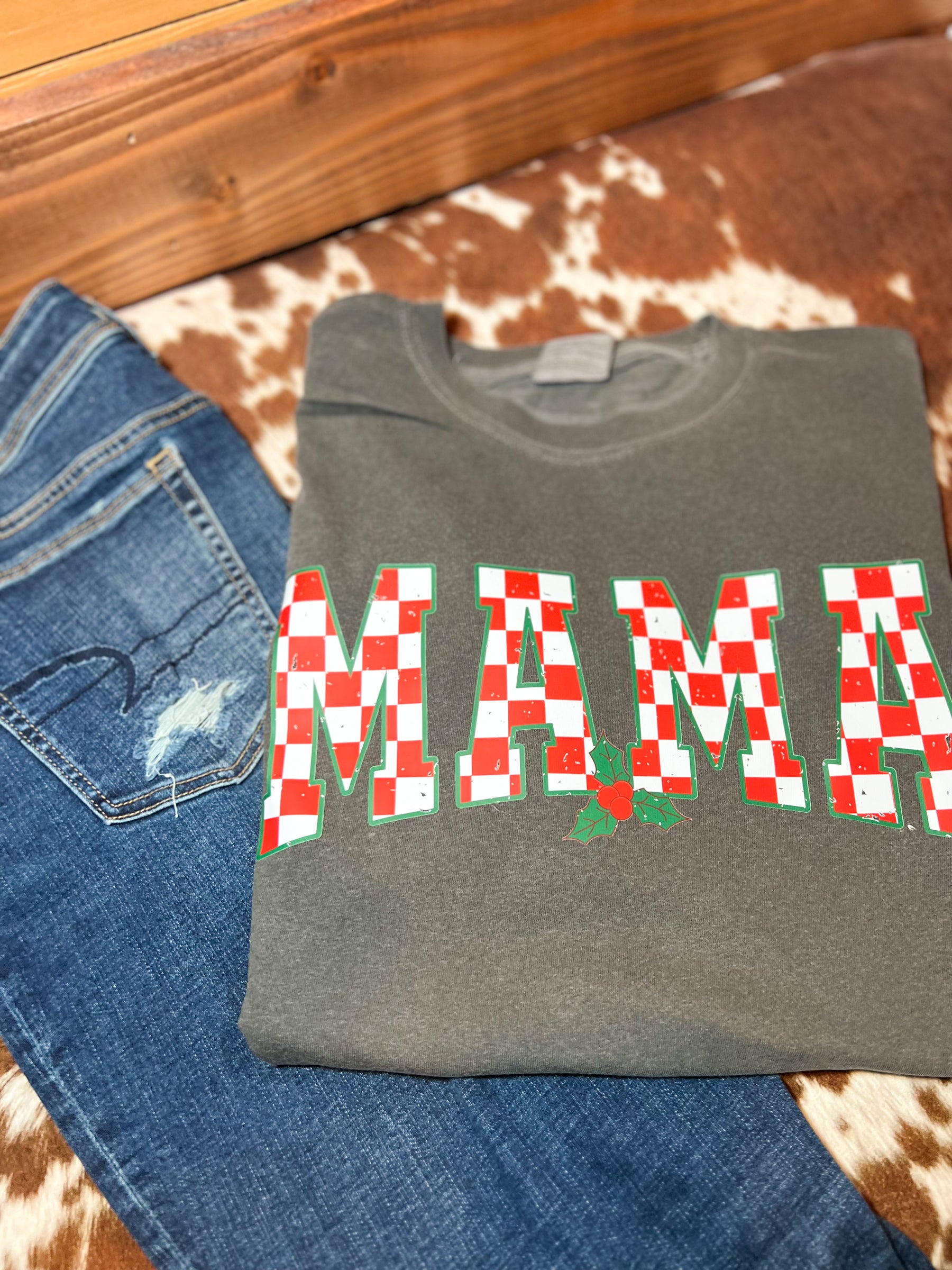 Holly Jolly Mama Comfort Colors T-Shirt