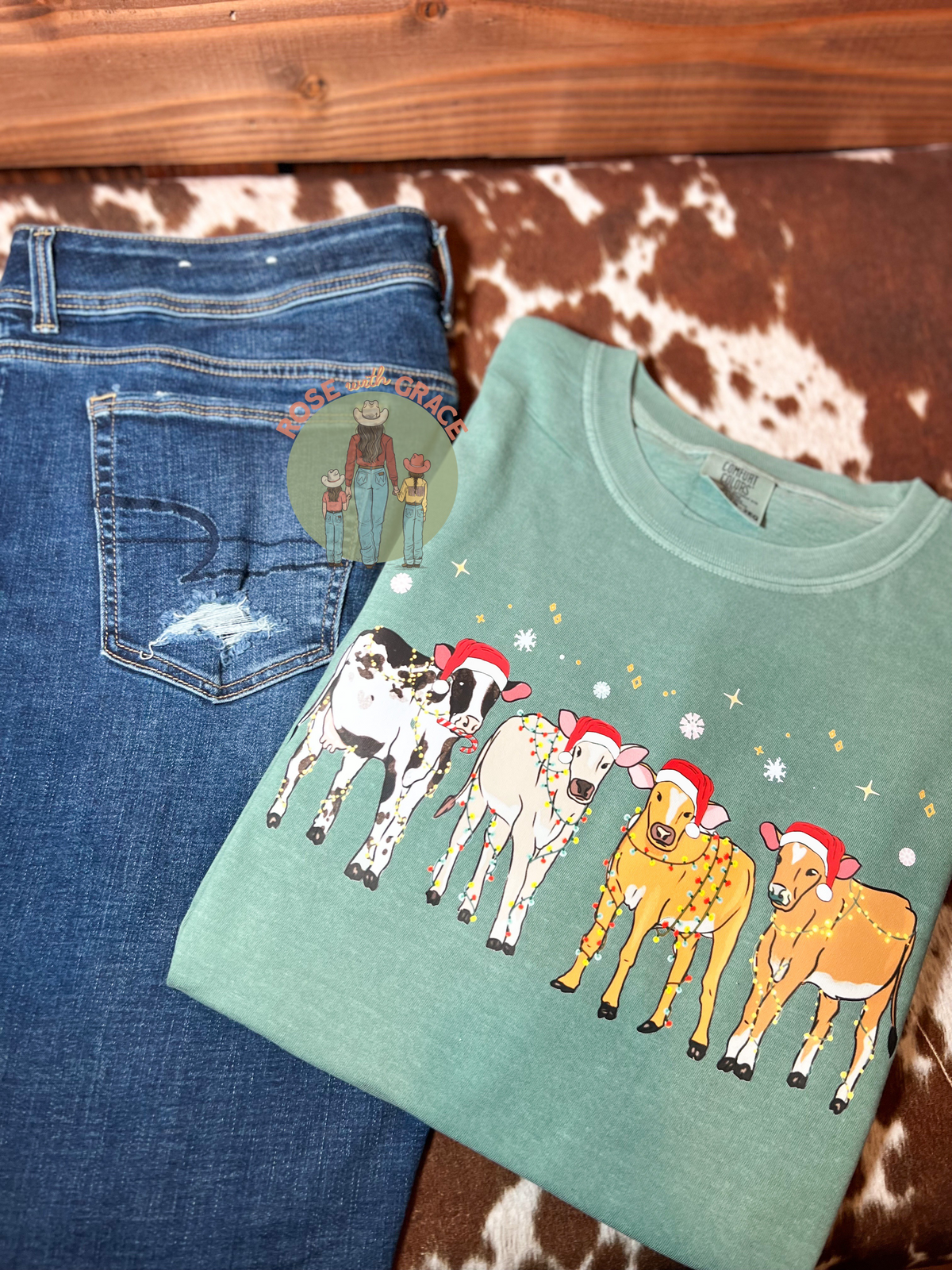 All I want for Christmas is Cows - Comfort Colors T-Shirt