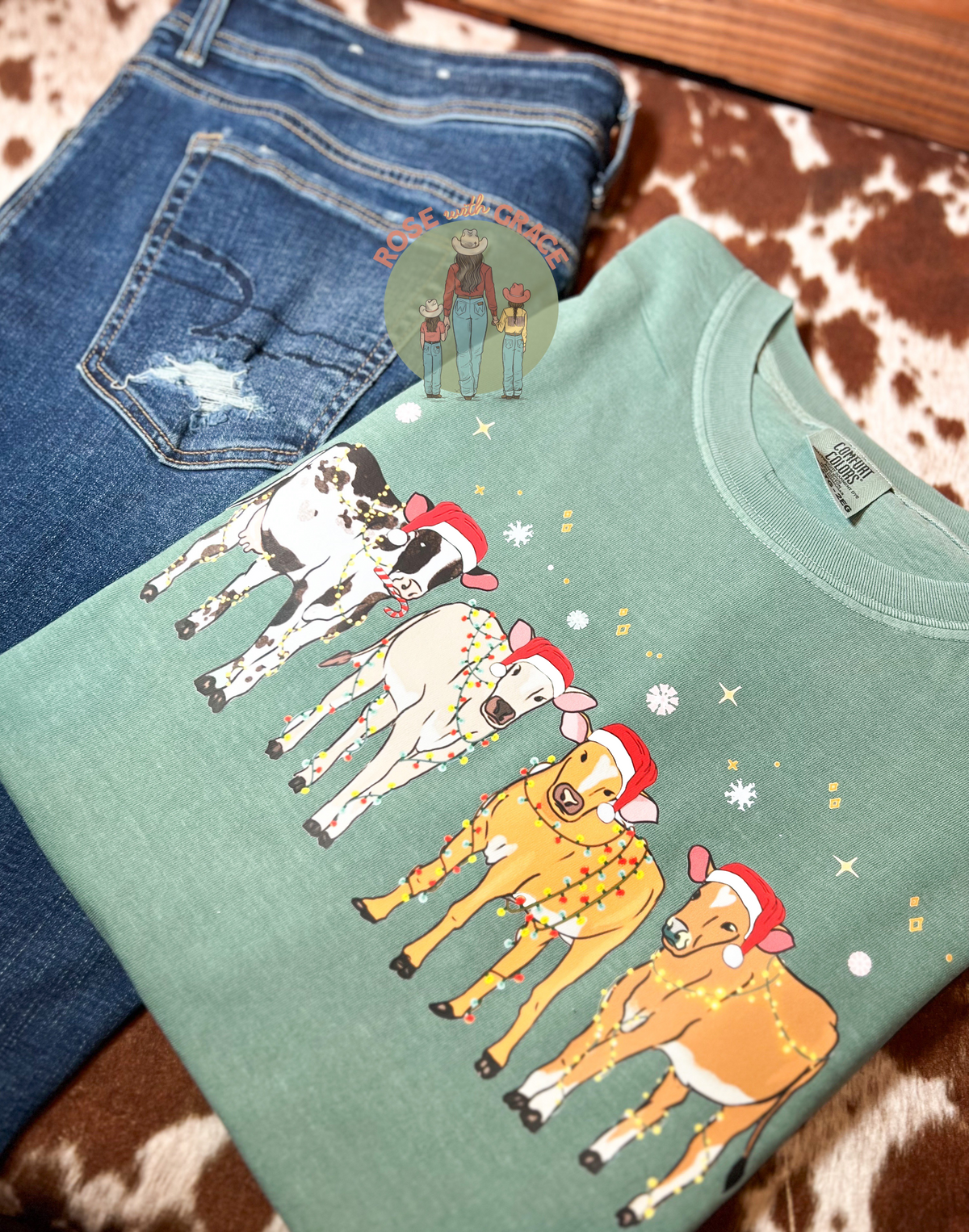 All I want for Christmas is Cows - Comfort Colors T-Shirt