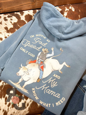 Movin' at Godspeed - Independent Trading Co Hoodie (Pocket Design w/Back)