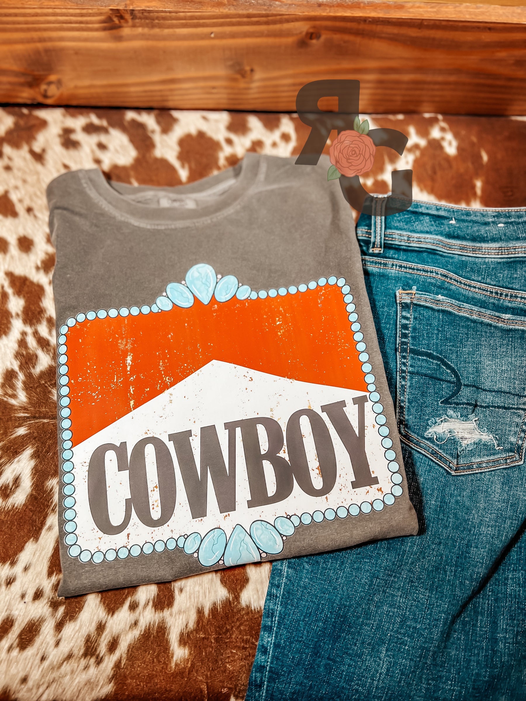 Turquoise Cowboy - Comfort Colors T-Shirt