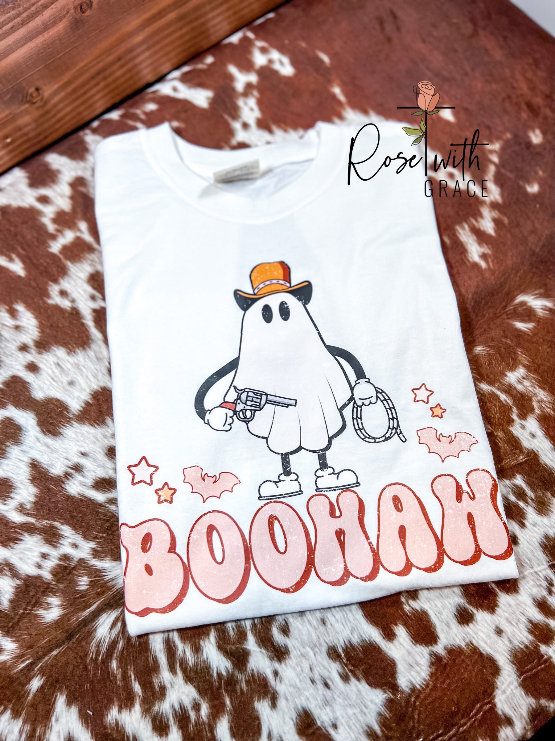 BooHaw - Comfort Colors T-Shirt Rose with Grace LLC