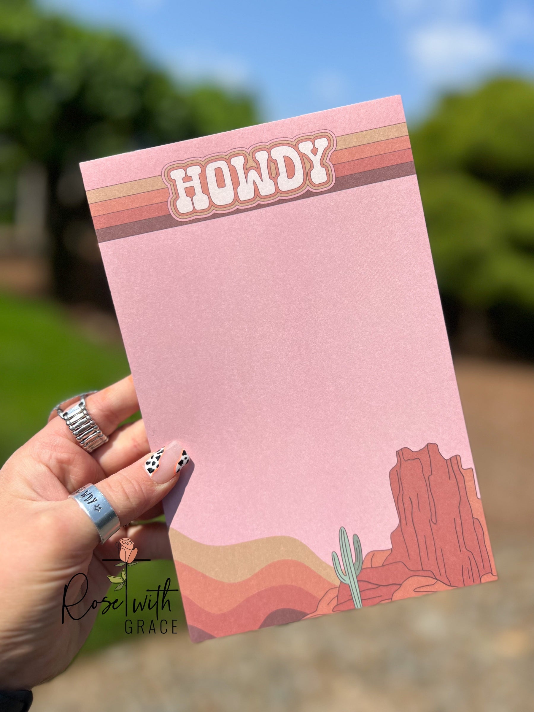 Howdy Desert - Notepads Rose with Grace LLC