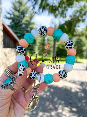 Summer Cowgirl Vibes Wristlet Rose with Grace LLC