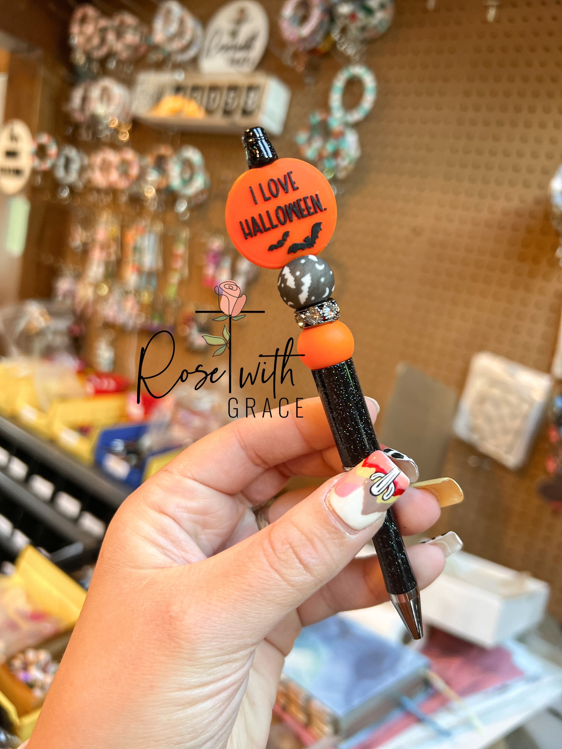 It’s Frickin’ Bats. I Love Halloween double sided pen Rose with Grace LLC