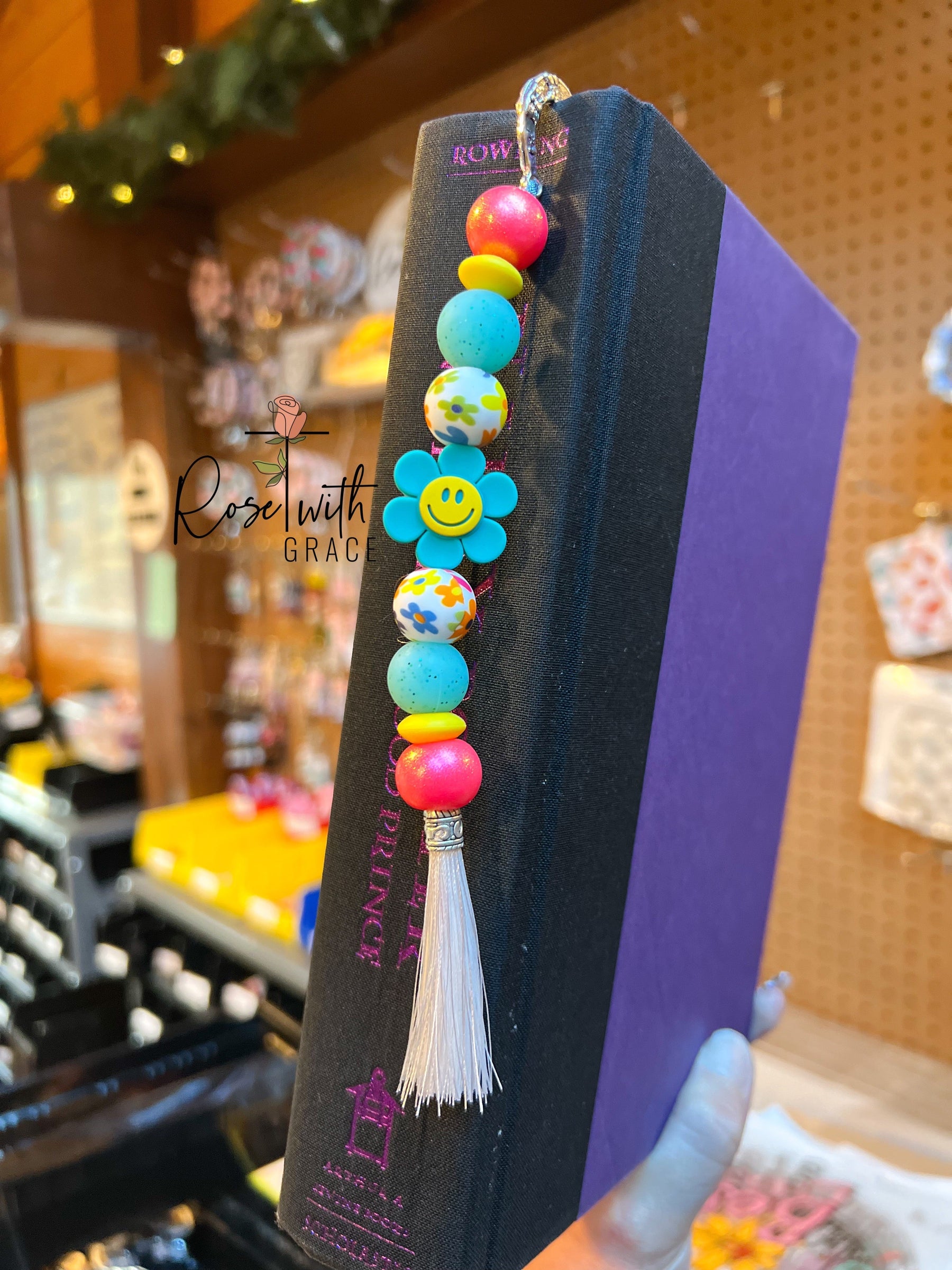 Retro Neon Daisy - Bookmark Rose with Grace LLC