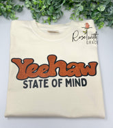 YeeHaw State of Mind - Comfort Colors T-Shirt Rose with Grace LLC