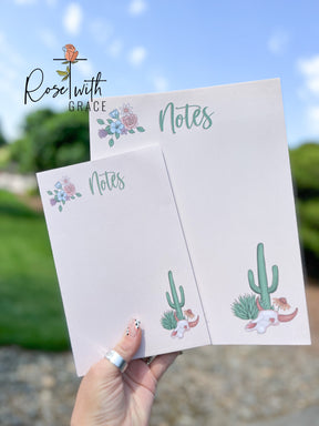 Cactus Dreams Notepads Rose with Grace LLC