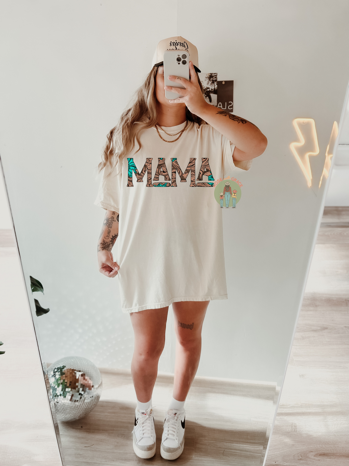 Tooled Leather Turquoise Mama -TShirt  *YOU PICK COLOR*