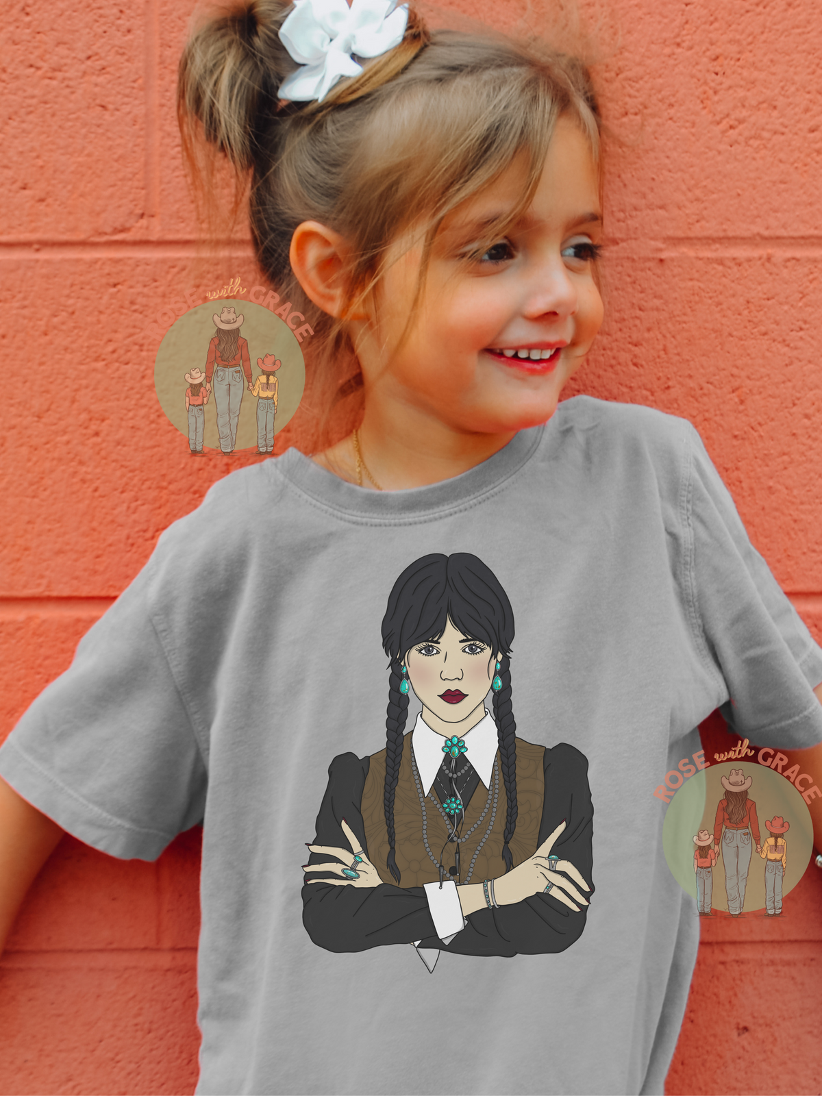 Western Humpday YOUTH - Comfort Colors TShirt Rose with Grace LLC