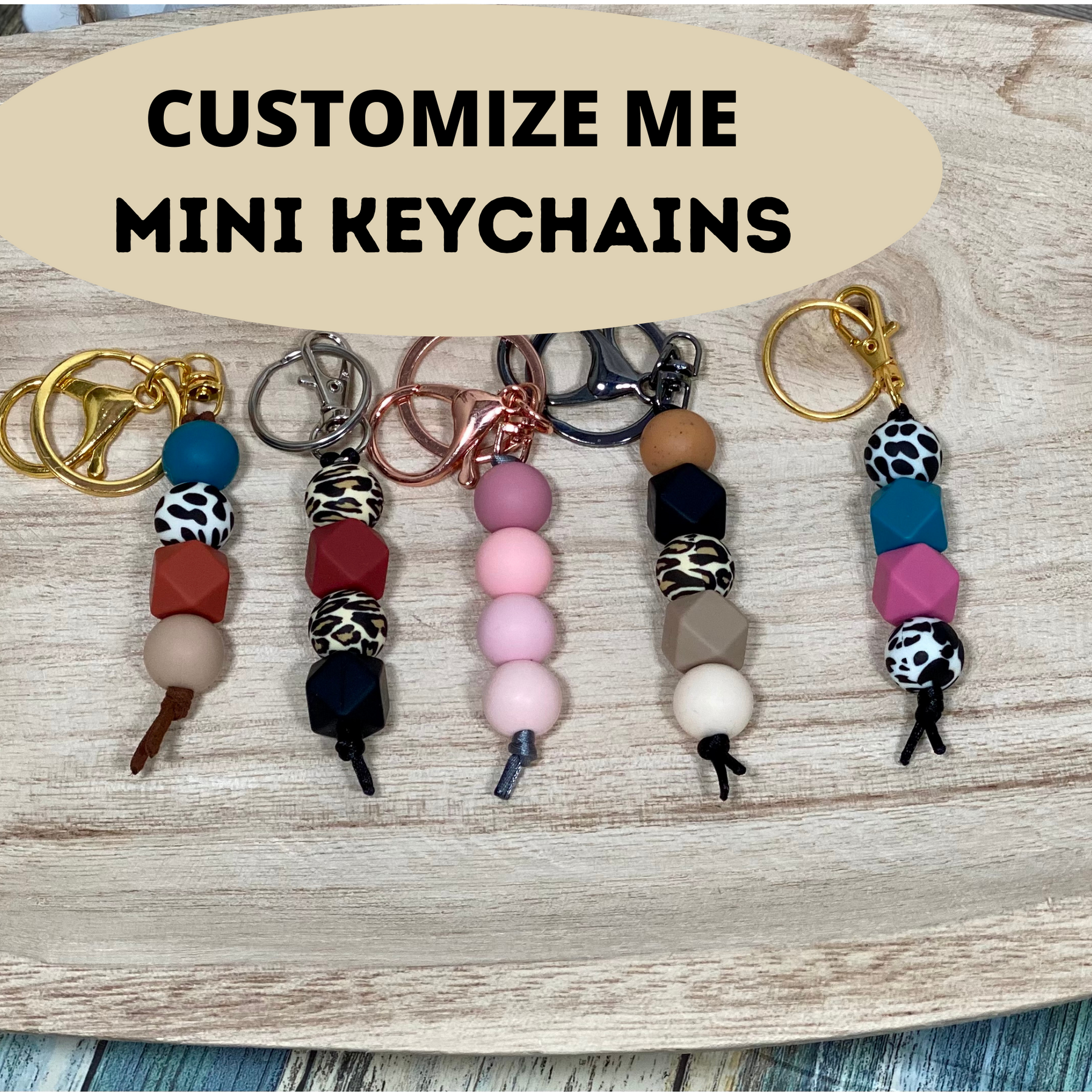 CUSTOMIZE ME MINI KEYCHAINS Rose with Grace LLC