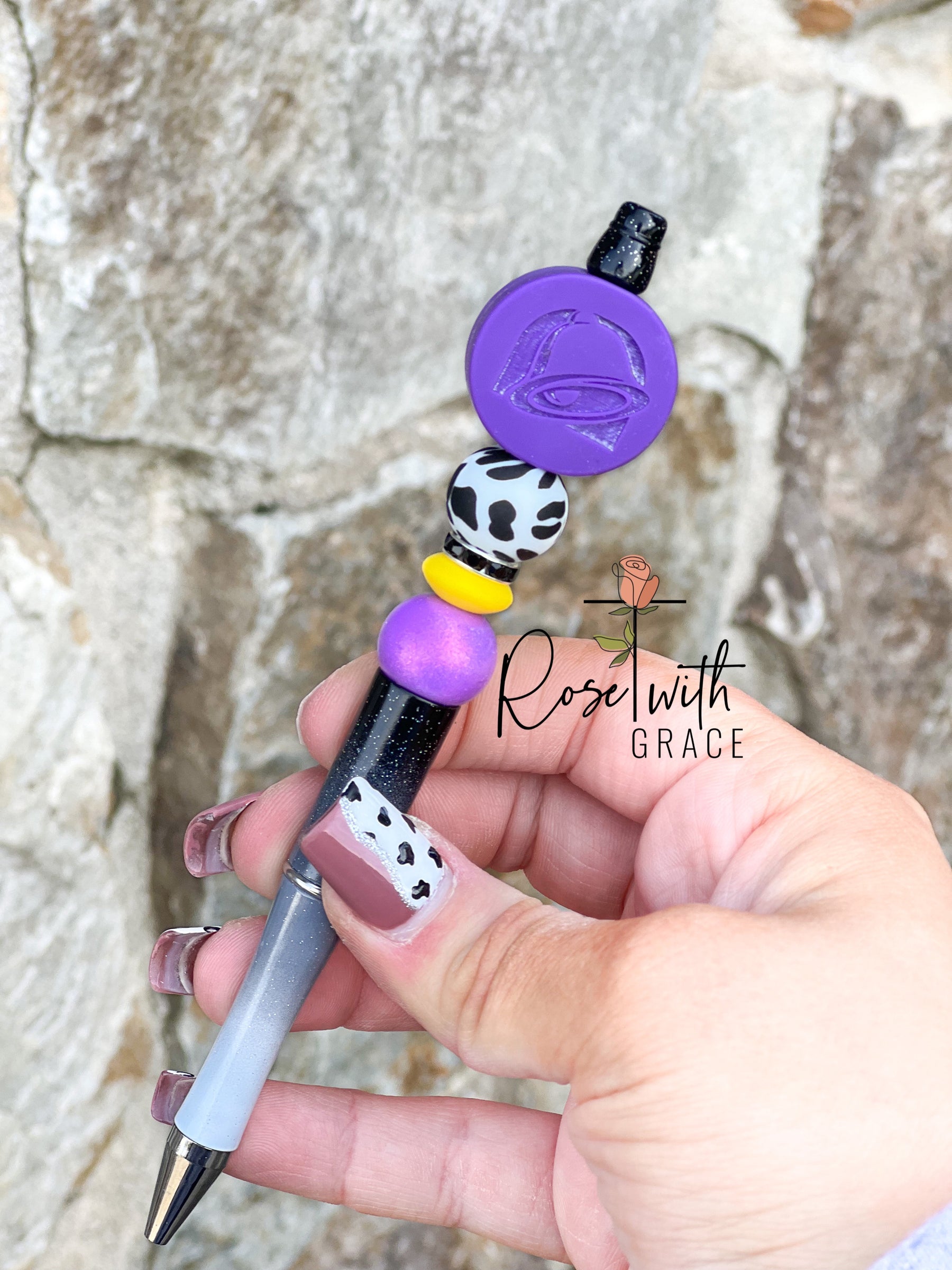 Sober Enough Tacos Double Sided Pen Rose with Grace LLC