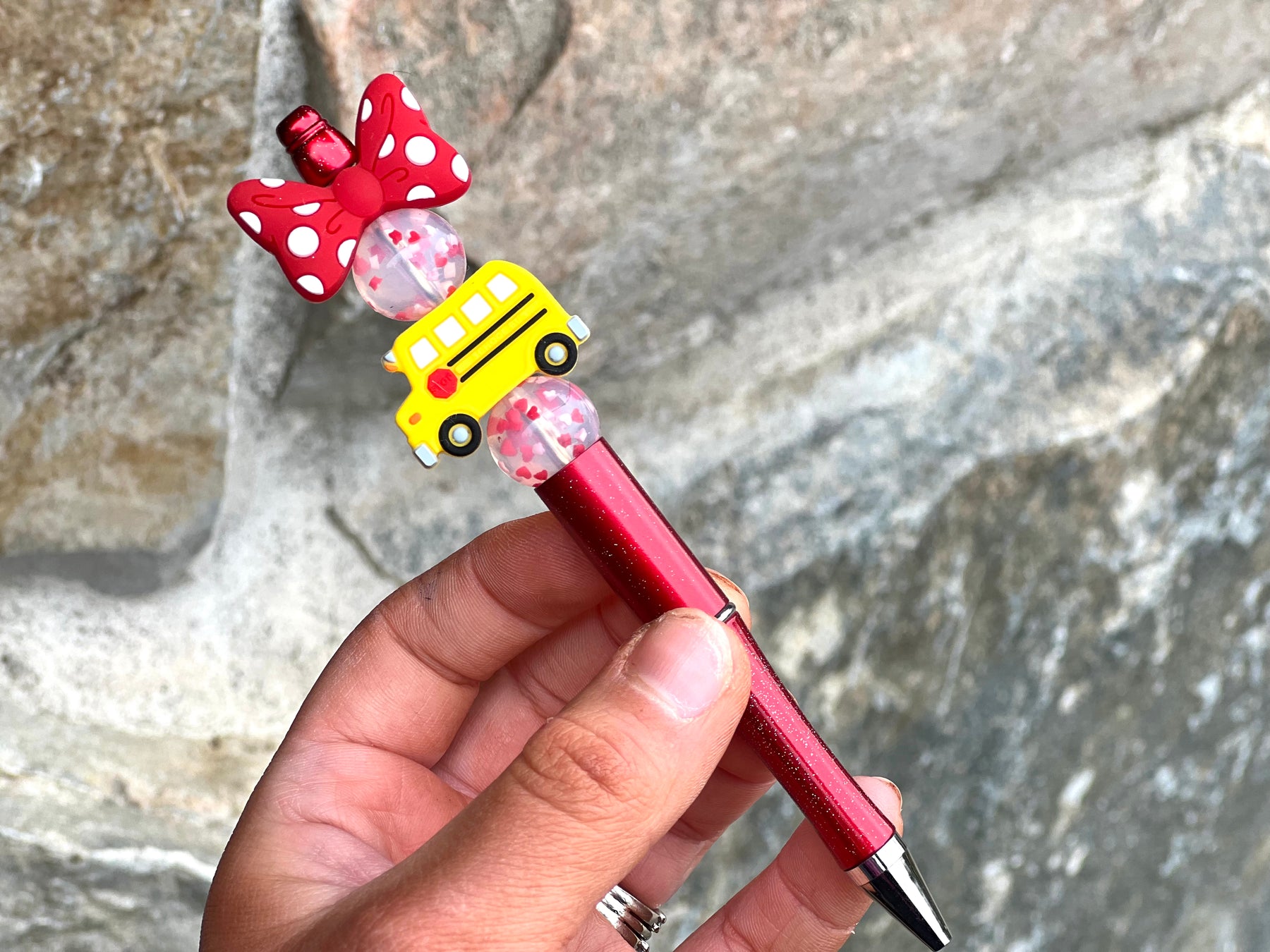 KUSTOM KINSLEY LOVES SCHOOL RED PEN Rose with Grace LLC