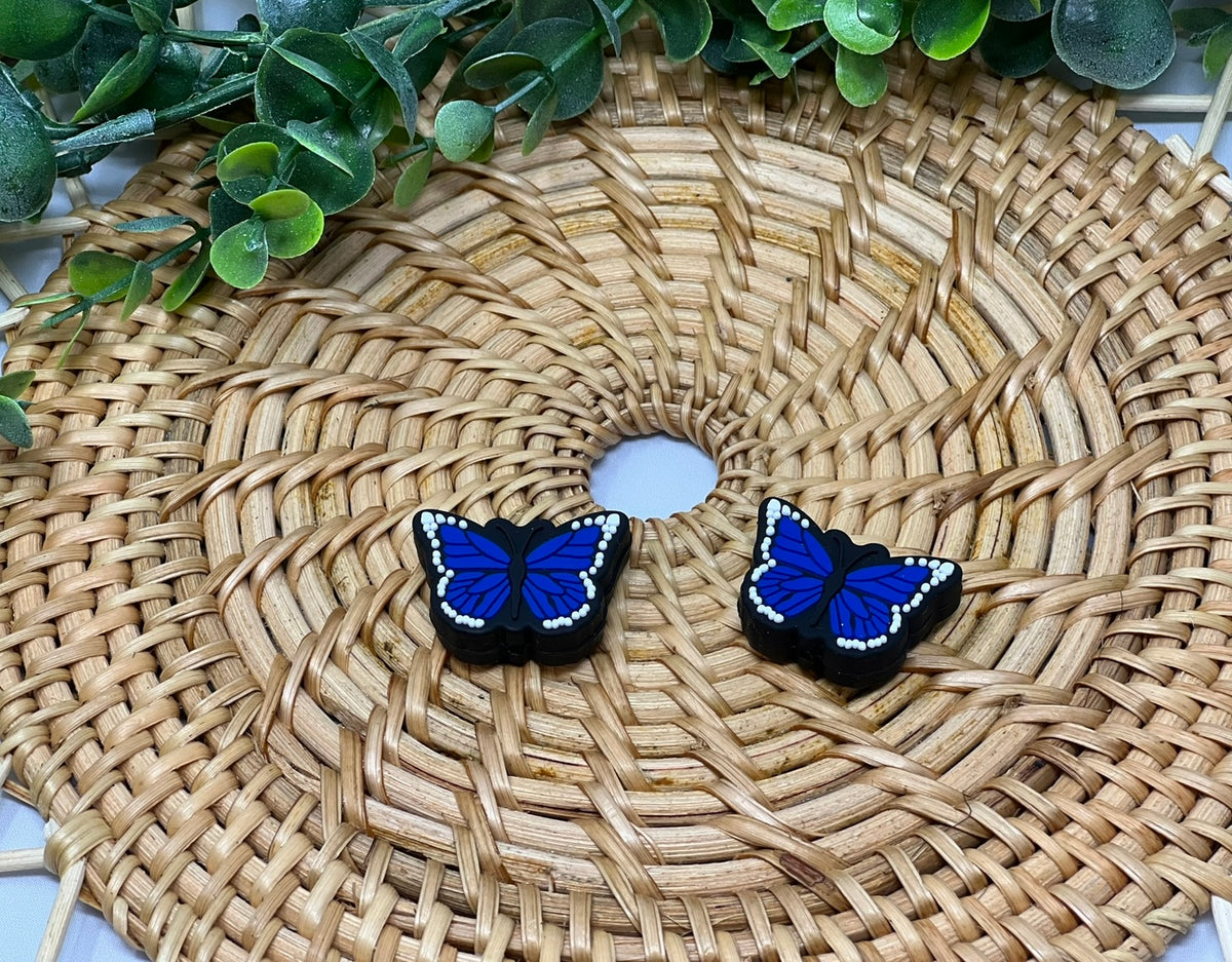 BLUE Butterfly Focal Bead -WHOLESALE (price per bead) Rose with Grace LLC