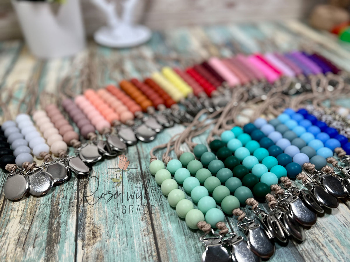 SIMPLE CLIPS - CHOSE ONE SOLID COLOR Rose with Grace LLC