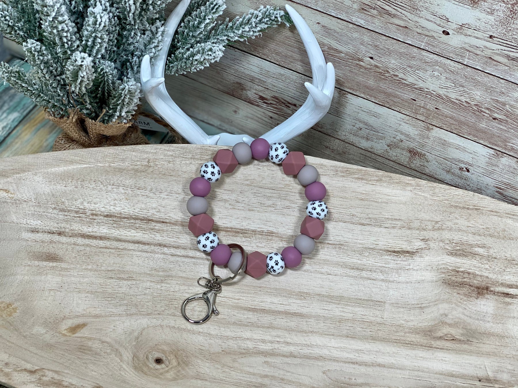 PURPLE NURPLE PAW PRINT WRISTLET Rose with Grace LLC