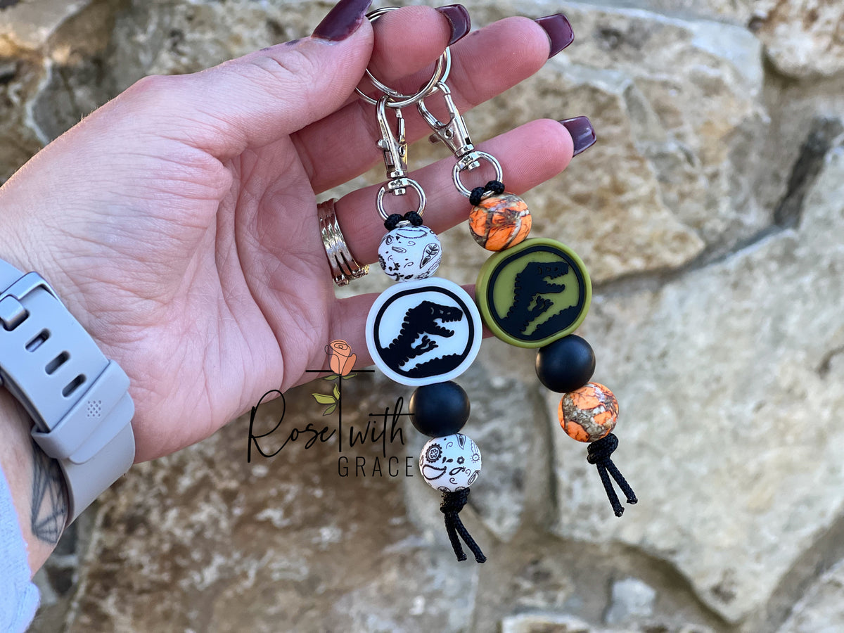 DINO MINI KEYCHAINS Rose with Grace LLC