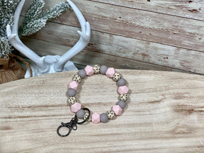 A-DOE-ABLE KEYCHAIN WRISTLET- SILVER HARDWARE Rose with Grace LLC