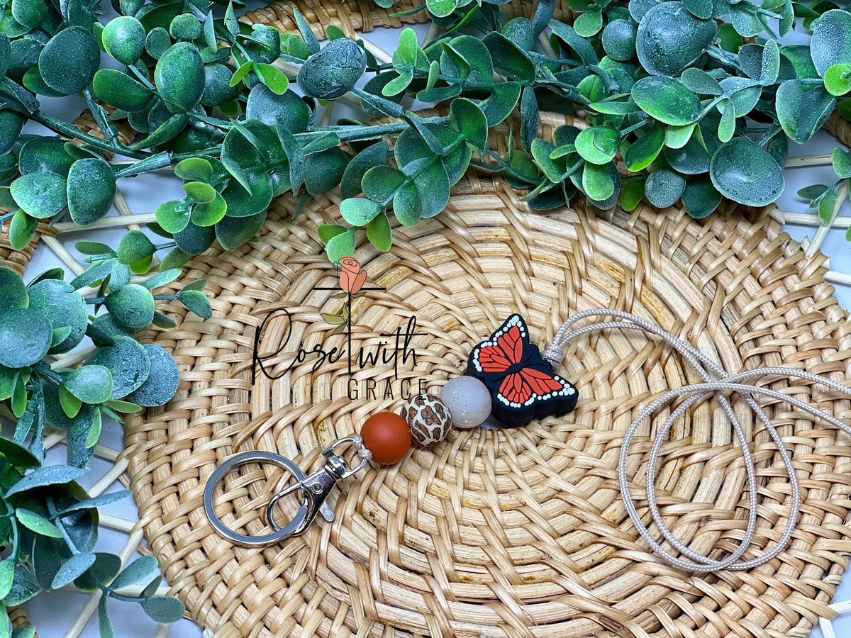 BUTTERFLY KISSES LANYARD Rose with Grace LLC