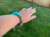 HALF SASSY HALF CLASSY KEYCHAIN WRISTLET- silver Rose with Grace LLC
