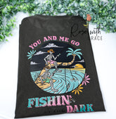Fishin’ in the Dark - Comfort Colors T-Shirt (Pocket & Back Design) Rose with Grace LLC