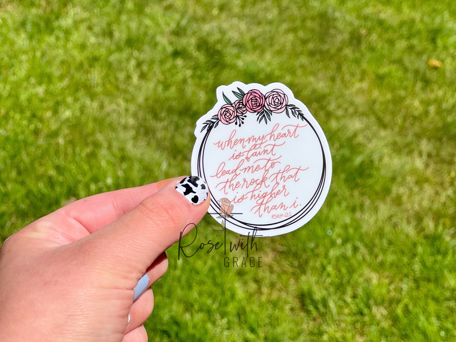 PSALM 61 VERSE 2 STICKER Rose with Grace LLC