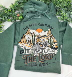 The Lord Has Won - Independent Trading Co Hoodie Rose with Grace LLC