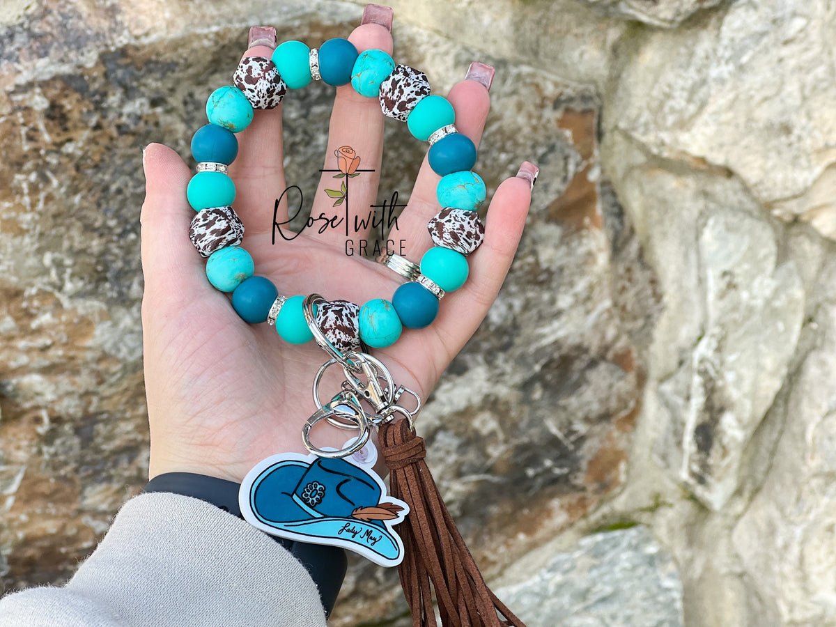 Lovely Lady May Keychain Wristlet bundle Rose with Grace LLC