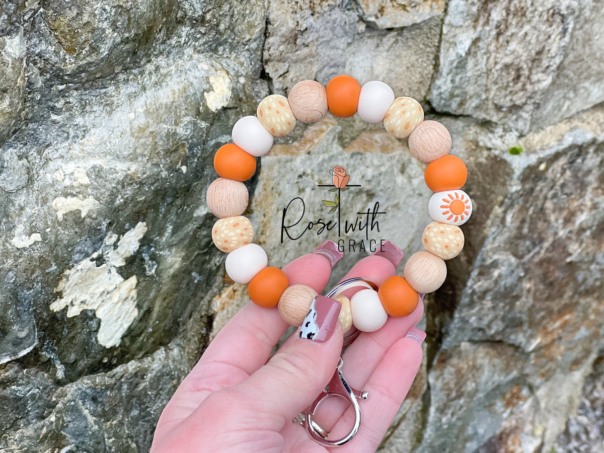 Sunny Daze Ahead Keychain Wristlet Rose with Grace LLC