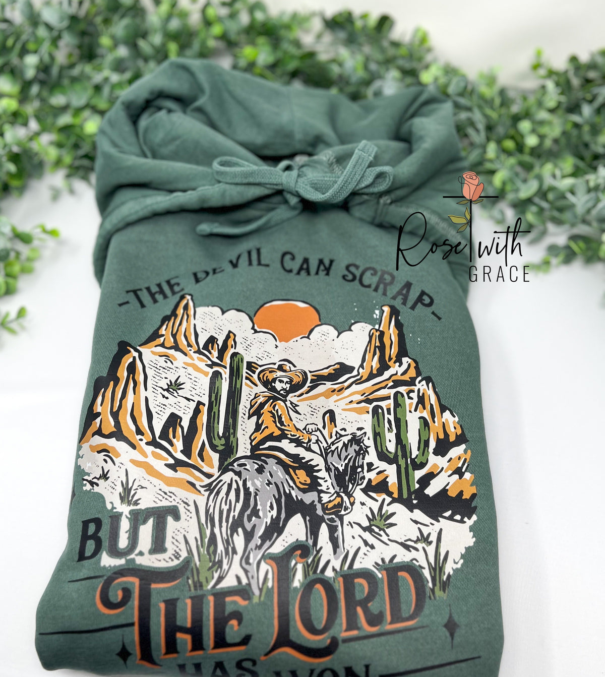 The Lord Has Won - Independent Trading Co Hoodie Rose with Grace LLC