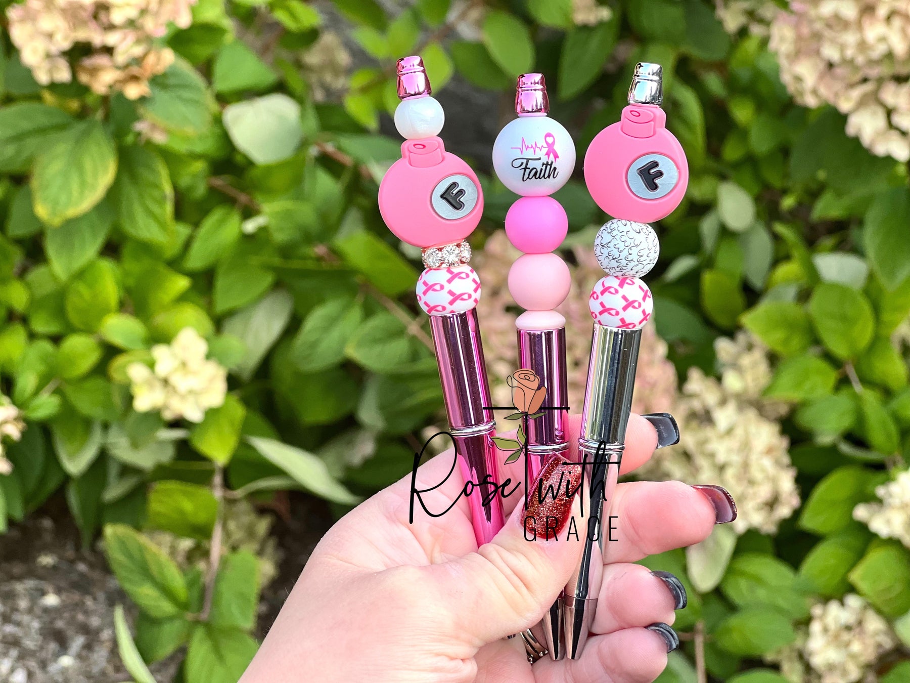 BREAST CANCER WARRIOR PENS Rose with Grace LLC