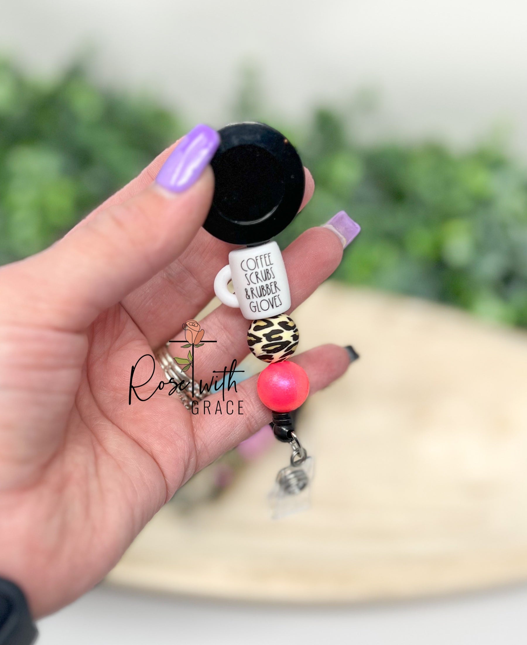 Coffee Cup Badge Reels Rose with Grace LLC