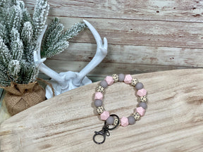 A-DOE-ABLE KEYCHAIN WRISTLET- SILVER HARDWARE Rose with Grace LLC